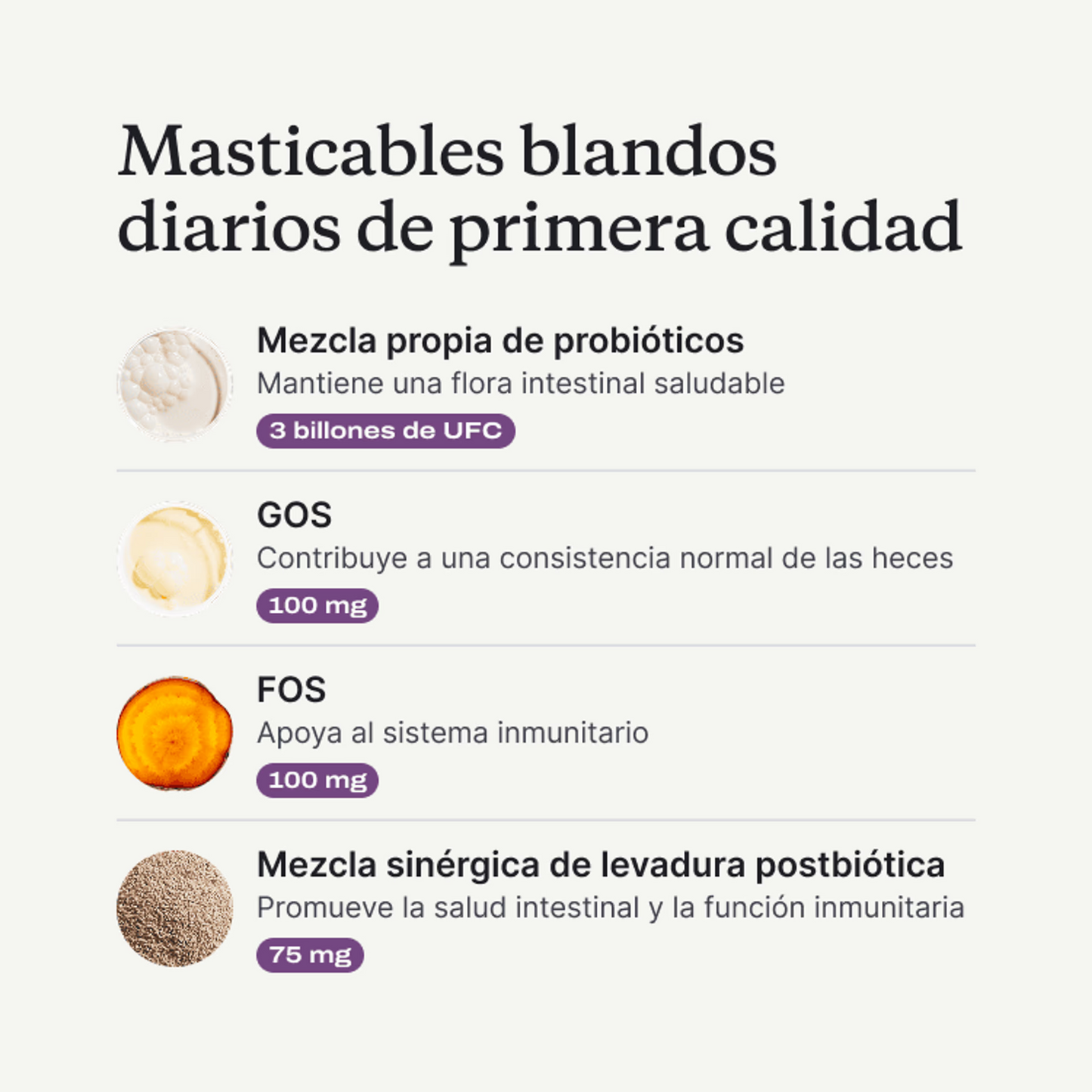 El masticable probiótico blando para perros con respaldo científico