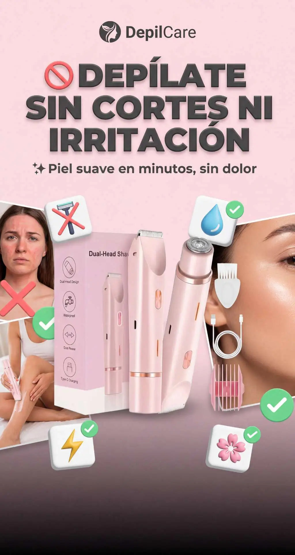 Depiladora 2 En 1 Para Dama